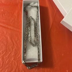 Sterling, Silver Chain And Bracelet