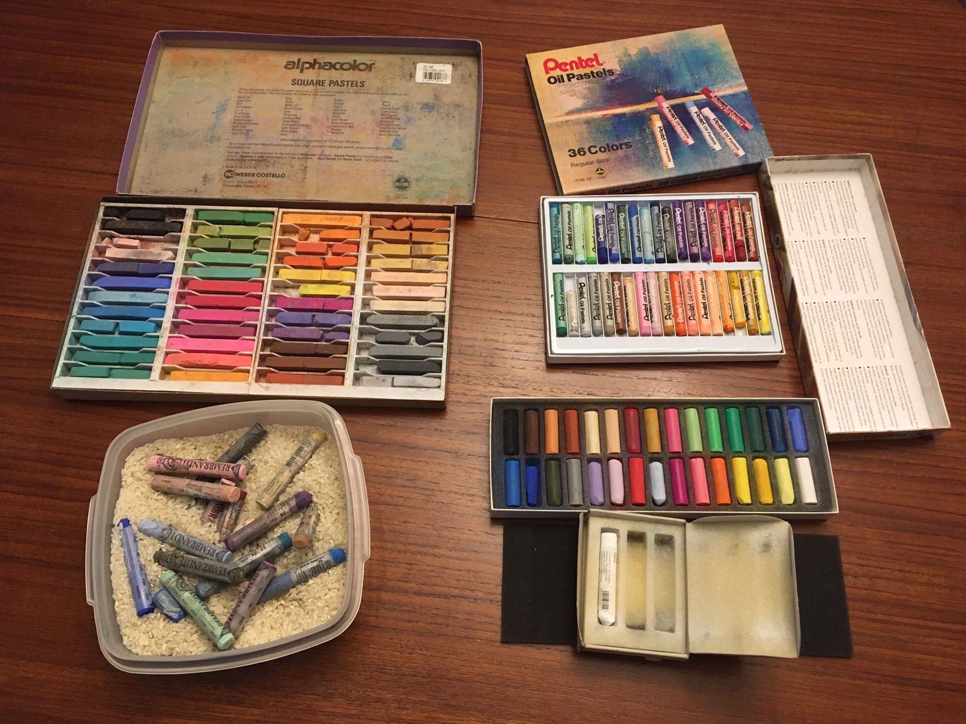 Art Supplies - Pastels And Paper
