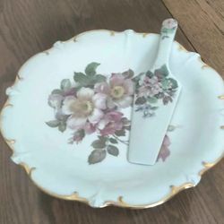 Vintage Wild Rose Pie Plate 