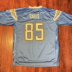 Antonio Gates Vintage San Diego Chargers, Reebok Sz XL Blue Jersey Read Info Blw 