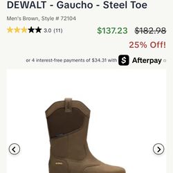 DEWALT - Gaucho - Steel Toe Size 13