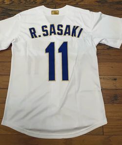 Sasaki White Gold Dodgers Jersey