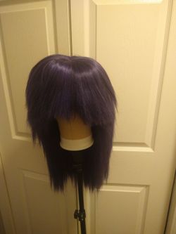 Purple blue emo wig