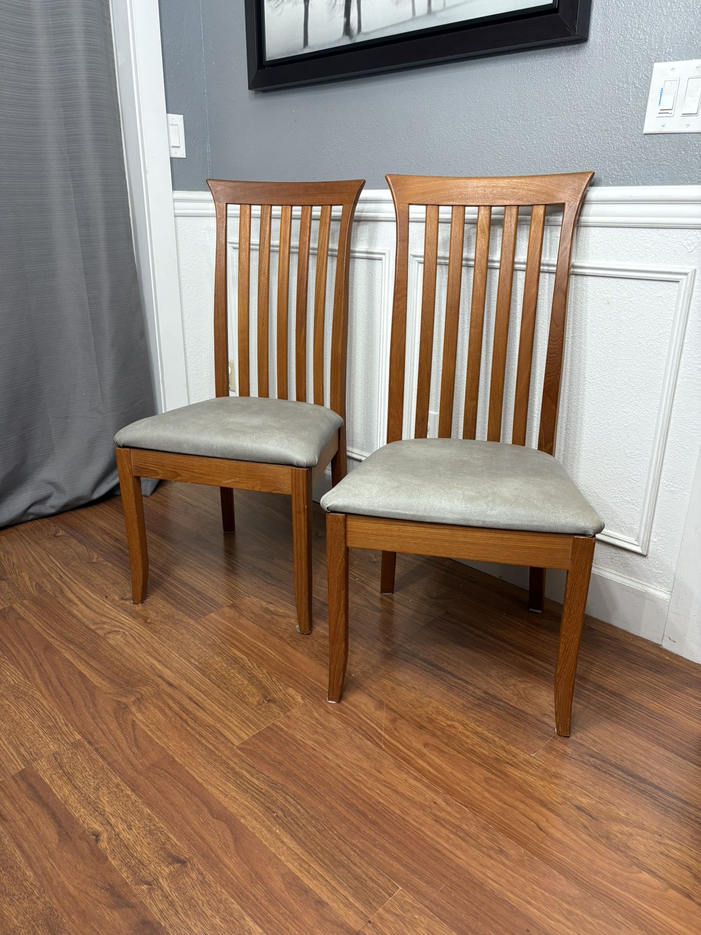 Mid Century Modern Solid Teak Dining Chairs By Benny Linden