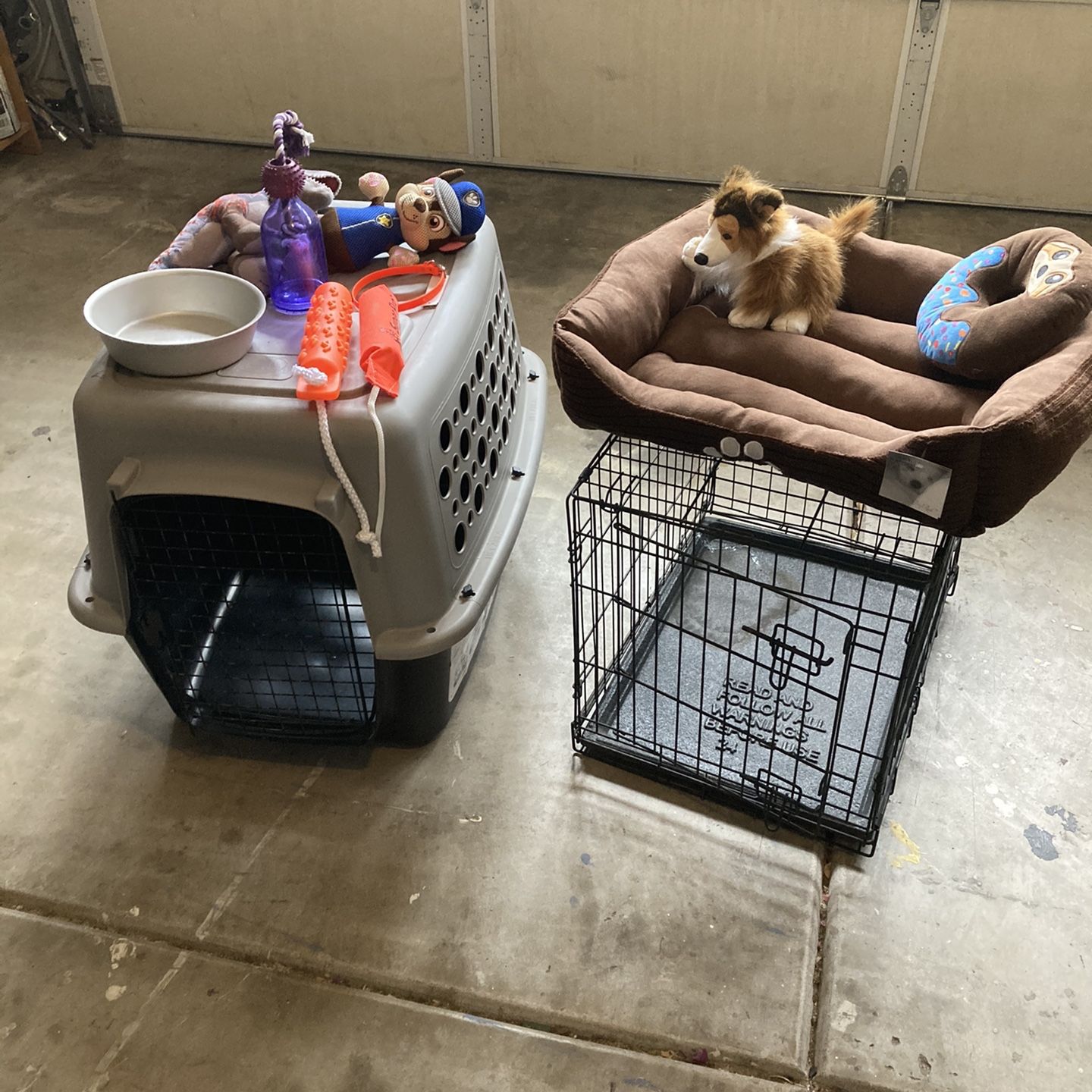 Puppy Dog Starter Kit Crate Cage Toys Treats for Sale in Peoria, AZ -  OfferUp