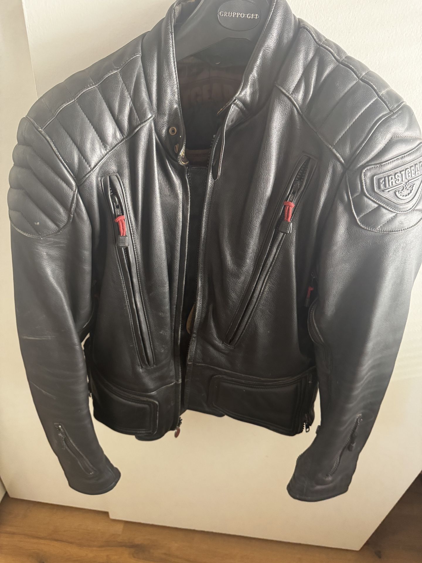 First Gear Leather Motorcycle Jacket