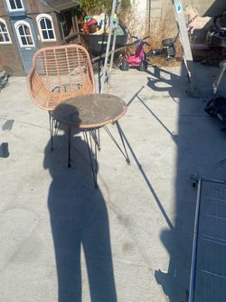 Patio table and. Hair