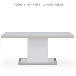 Scandinavian Designs Svante 71” Dining Table white
