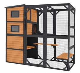 Outdoor Cat Enclosure AIR54, Waterproof Large Pet Enclosure