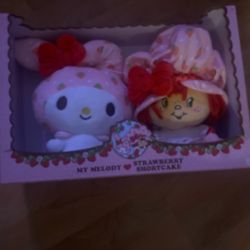 My Melody & Strawberry Shortcake Strawberry Plushies 