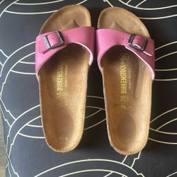 Pink Leather Birkenstock Sandals size 38 Pre-loved