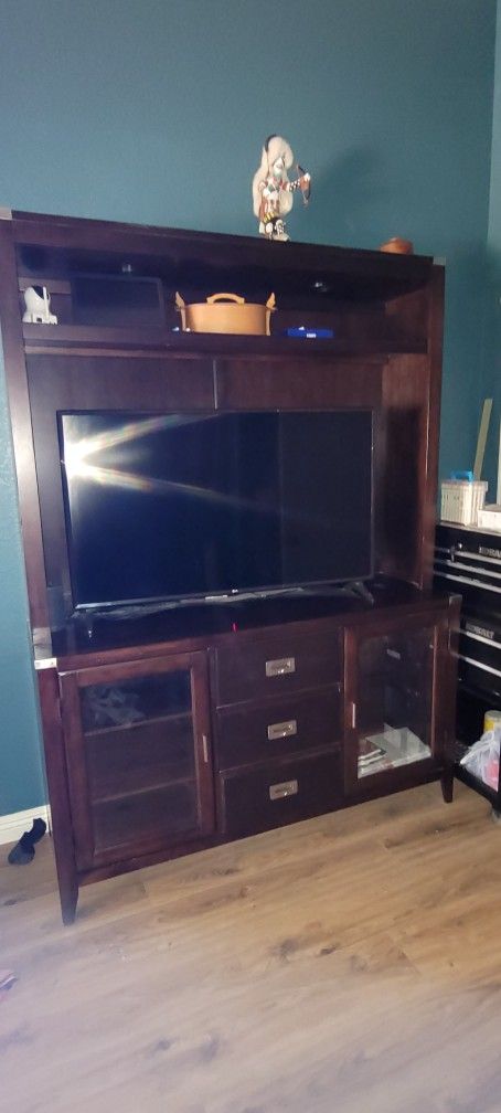 Entertainment Center And Bookshelves