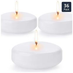 New 36PACK Floating Candles 3inch Continuous Burning for 13- 15 Hours