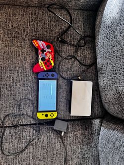 Switch OLED w/ new neon yellow/blue joycons