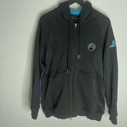 Nike Air Jordan Jumpman Retro Aqua 8 Zip Up Hoodie Mens Medium Black