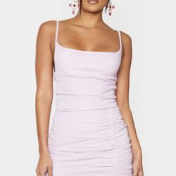 Lilac Pink Mini Dress