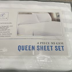 New Queen 4 Peice Sheet Set 