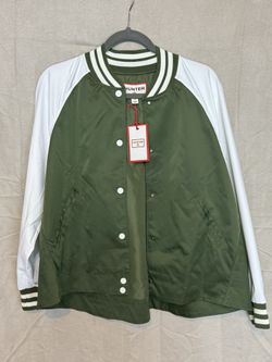 Hunter X Target Women's Varsity Swing Jacket in Olive, Size Medium