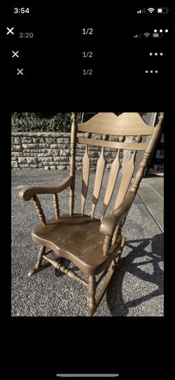 Natural maple wood rocking chair