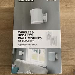 Sanus Wireless Speaker Wall Mount - Pair (White)