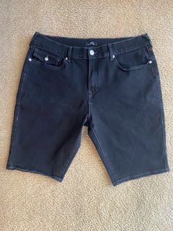 True Religion Ricky Black Denim Shorts