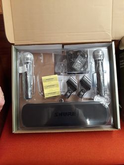 2 Shure wireless microphone system combo
