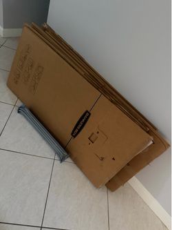 6 Moving boxes with handles.