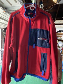 Tommy Hilfiger fleece jacket Large/XL Red /Blue 