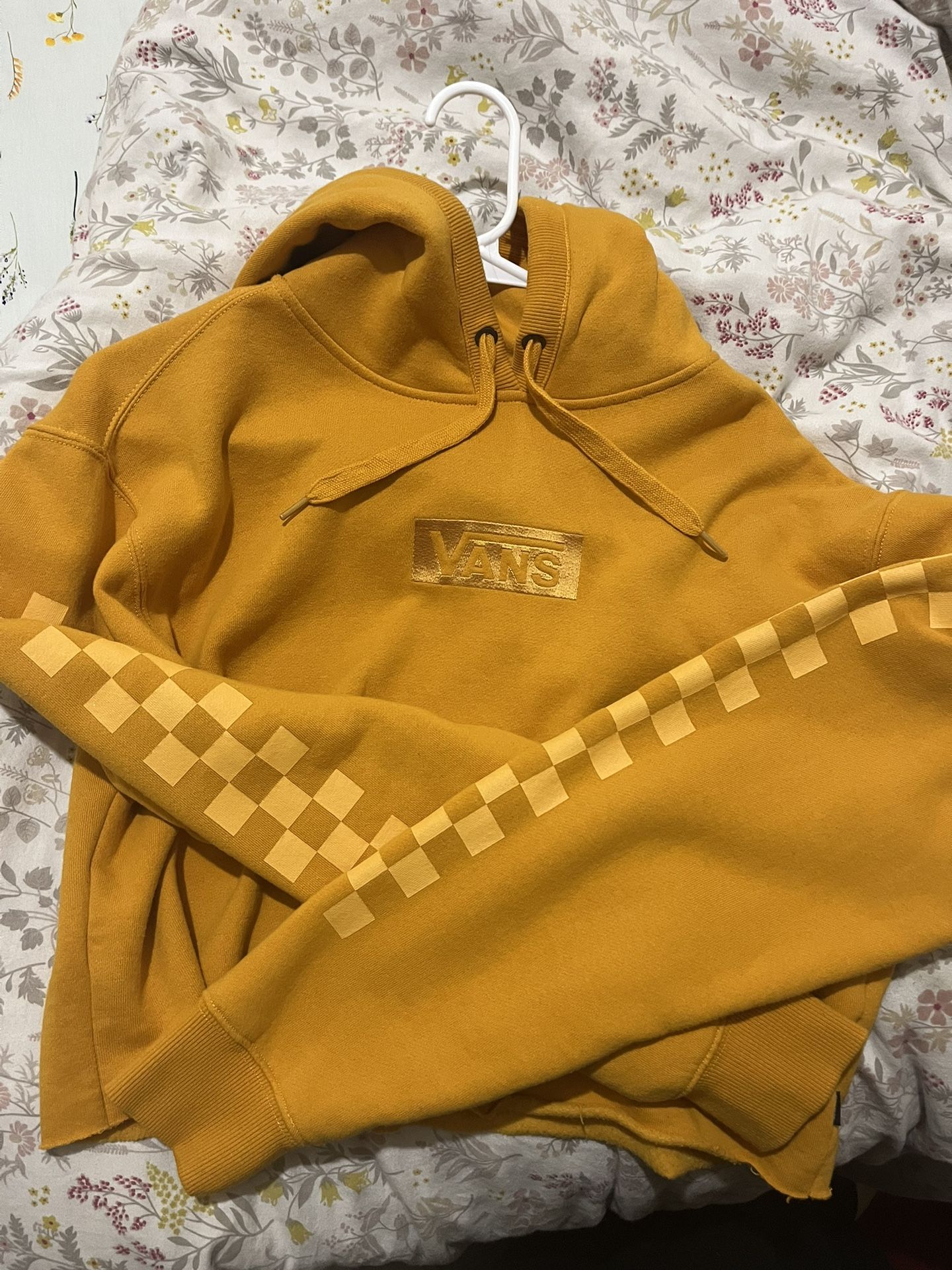 Yellow Vans Cropped Hoodie 