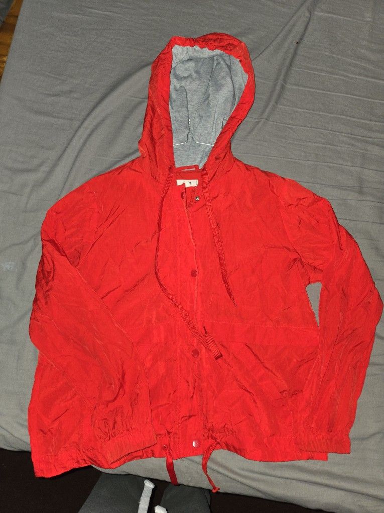 Red Raining Jacket Size L