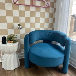 Big decorative teal chair