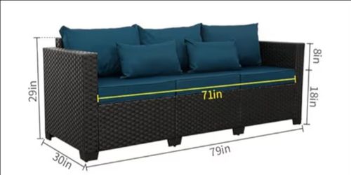 Patio 3 Seater Couch