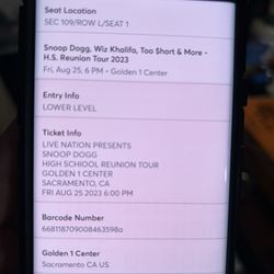 2 Tickets For The Berner, Snoop Dogg, Wiz Khalifa, Too $Hort Concert In Sacramento