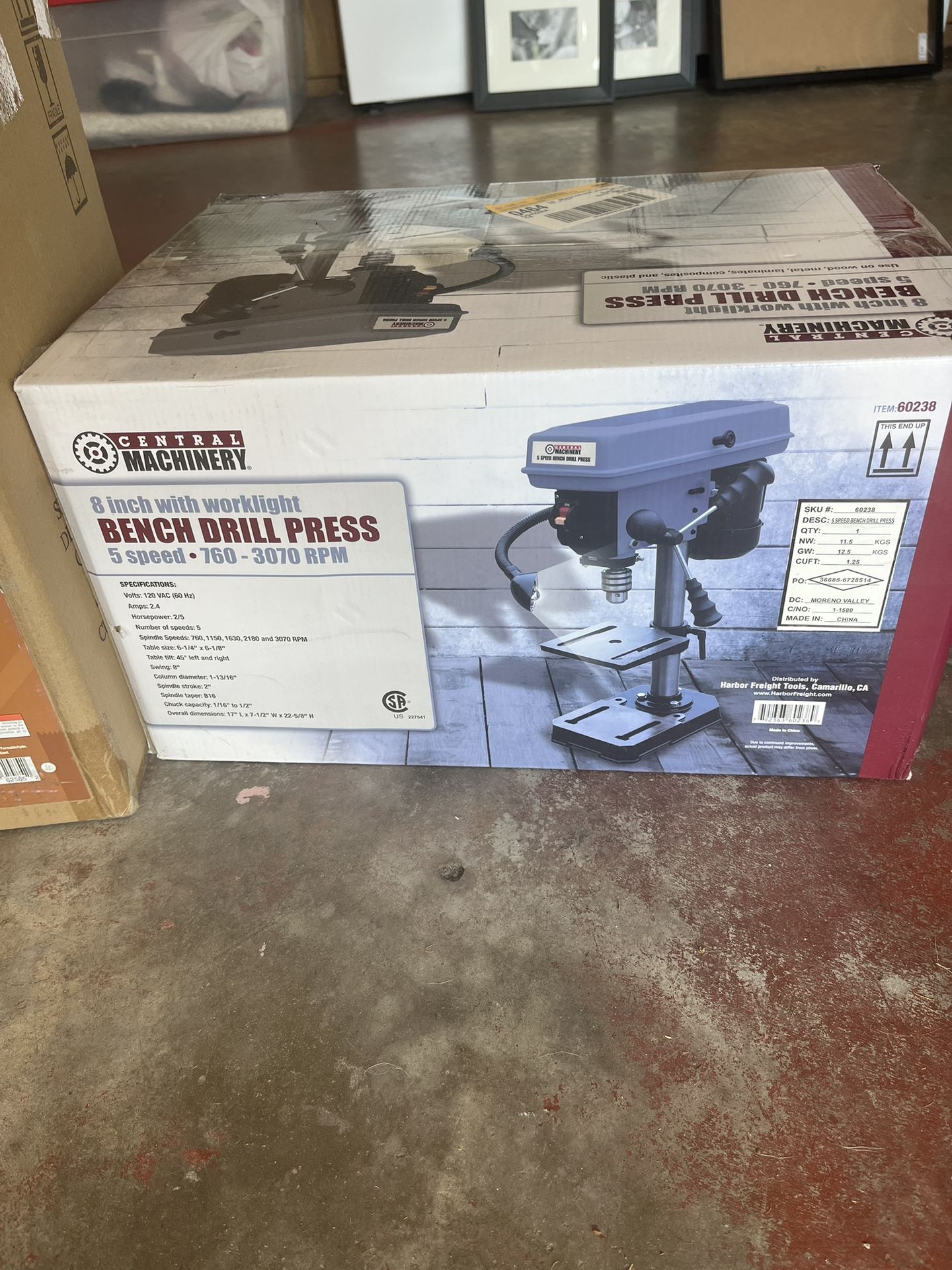 8” Bench Drill Press (Central Machinery)