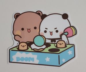 Bubu Dudu Bear Sticker Arcade Game High Quality Matte Premium