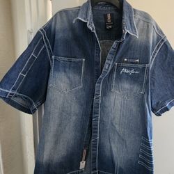 vintage phat farm men's short sleeve jacket