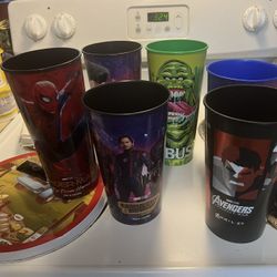 Movie Theater Cups - Marvel, Ghostbusters, DC, Godzilla