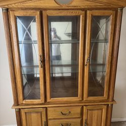 Wood Hutch China Cabinet 