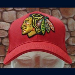 Chicago Blackhawks Reebok Adjustable "LARGE LOGO" Hat (NW/OT) UNWORN!😇MINT CONDITION!👀🤯Please Read Description.