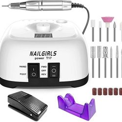 Electric Nail Drill Professional Machine  Electric Nail File E-File Nail Drill Kit for Gel Acrylic Nails,Portable 35000RPM Manicure Pedicure