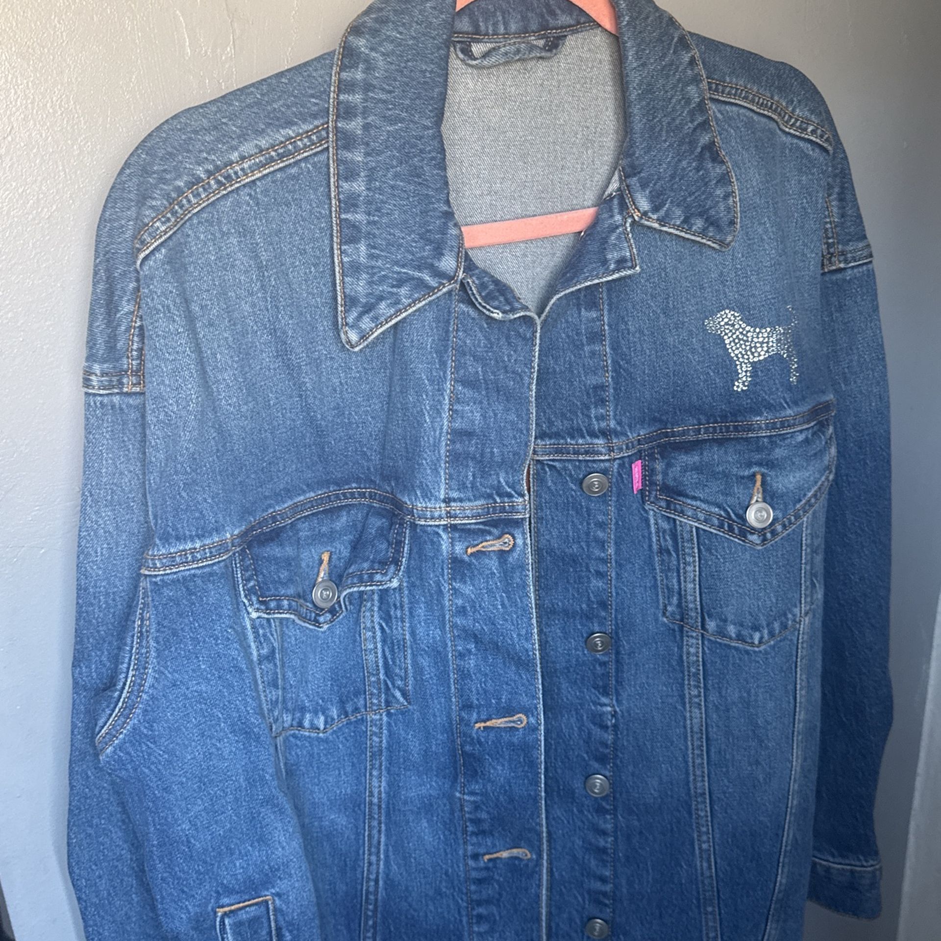 Vs/pink Oversized Denim Jacket
