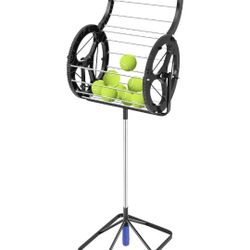 2-in-1 Tennis Ball Pickup Automatic Ball Retractor with Handle,Tennis Ball Hopper,Tennis Field Equipment Auto Collector Picker Retractor 55 Tennis Bal