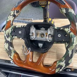 Vicrez Carbon Fiber Steering Wheel & LED Dash Display