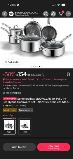 Snowclad 10 piece cookware set