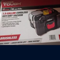 1.5 GALLONSLCORDLESS WET/DRY  VACUUM 