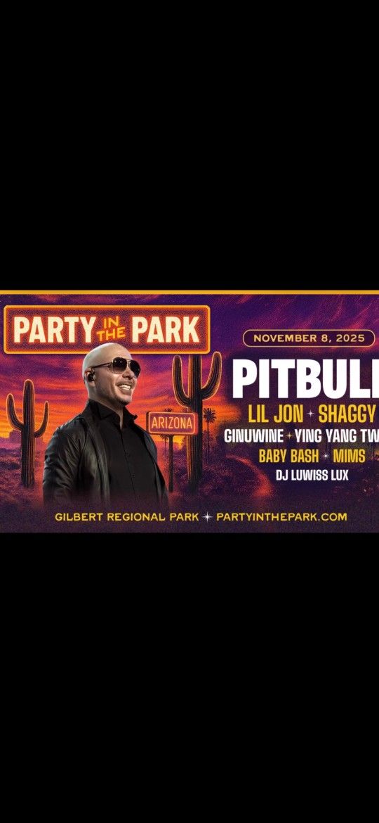 Pitbull Party In The Park Ticket 