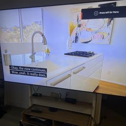 Samsung Smart TV 85” With Mobile Rolling Stand 