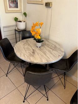 Modern Round Dining Table Set