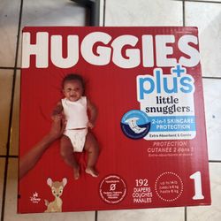 Huggies Little Snugglers Plus Diapers Size 1, 192 Count