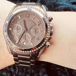 Michael Kors Women's MK-5493 Blair Chronograph Brown PVD Watch